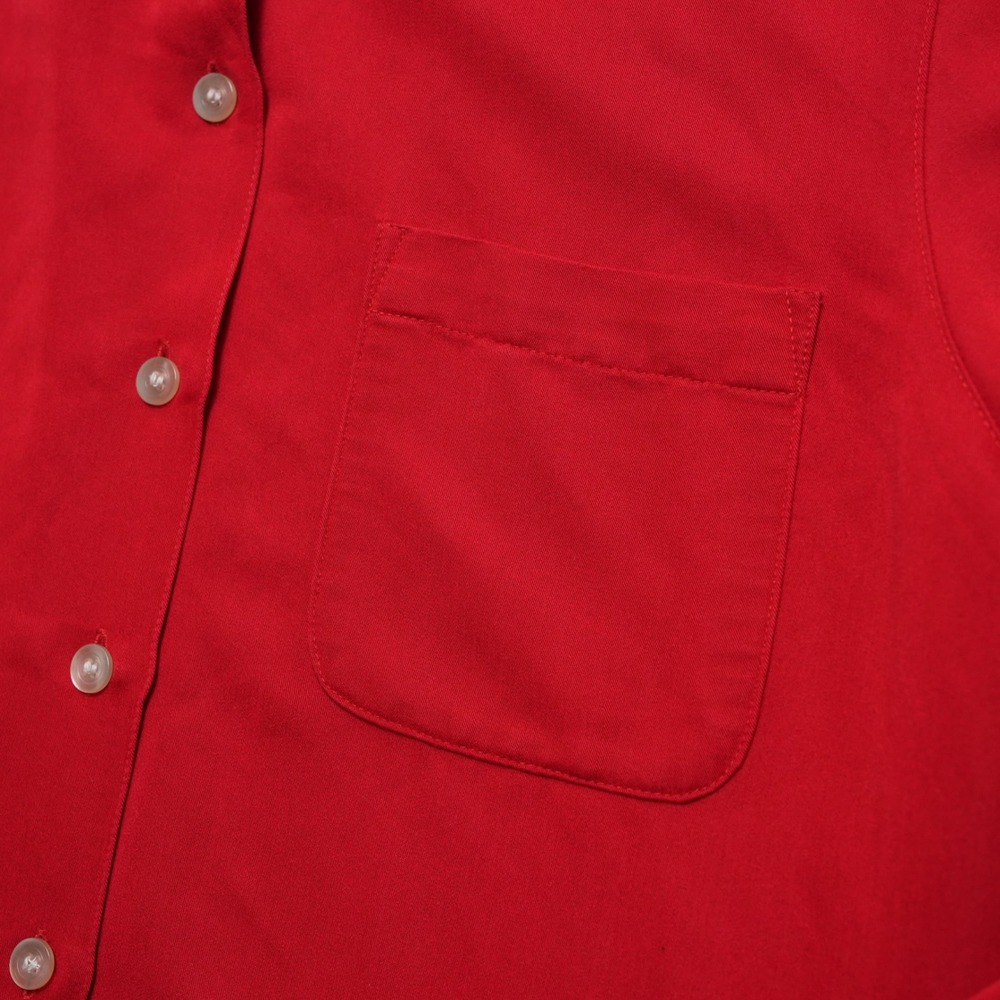Crazy Horse Womens Medium Red Career Button Up Office Casual Shirt - Picture 7 of 16